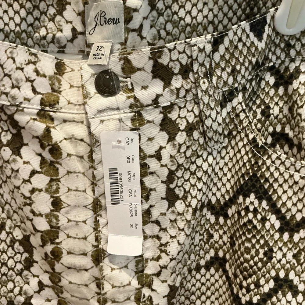 NWT J. Crew kick out crop pant in snakeskin sz 32 - Picture 4 of 9